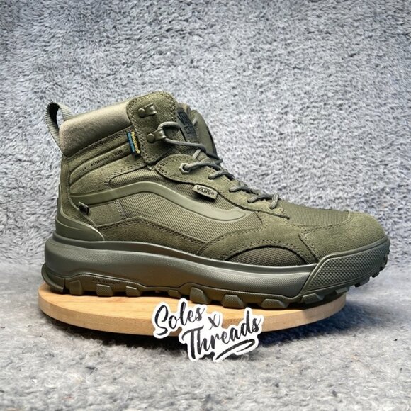 Vans MTE Crestline Waterproof Sneaker Boot Size 10.5 Men Moss Green - Picture 2 of 6